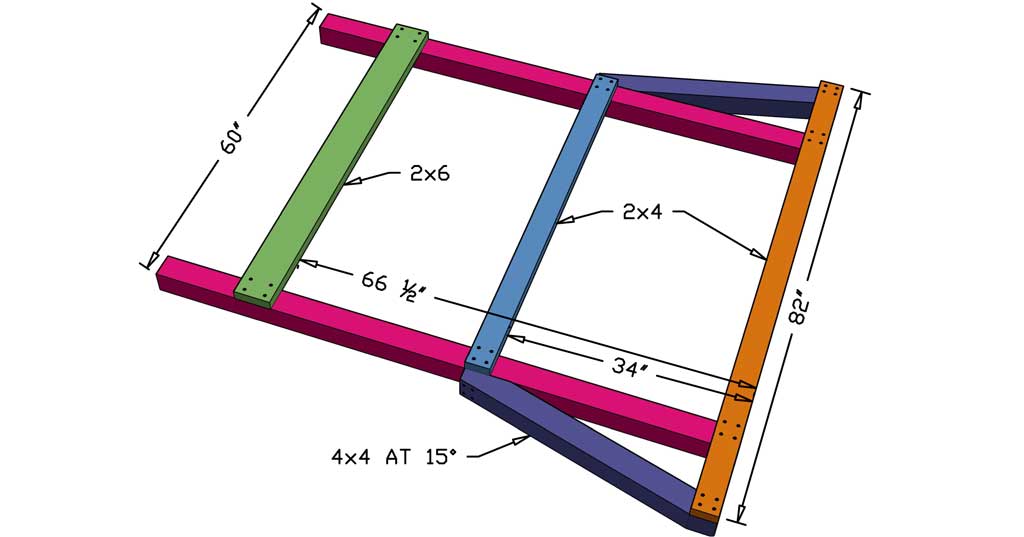 building the panel for the Outdoor Arbor Swing