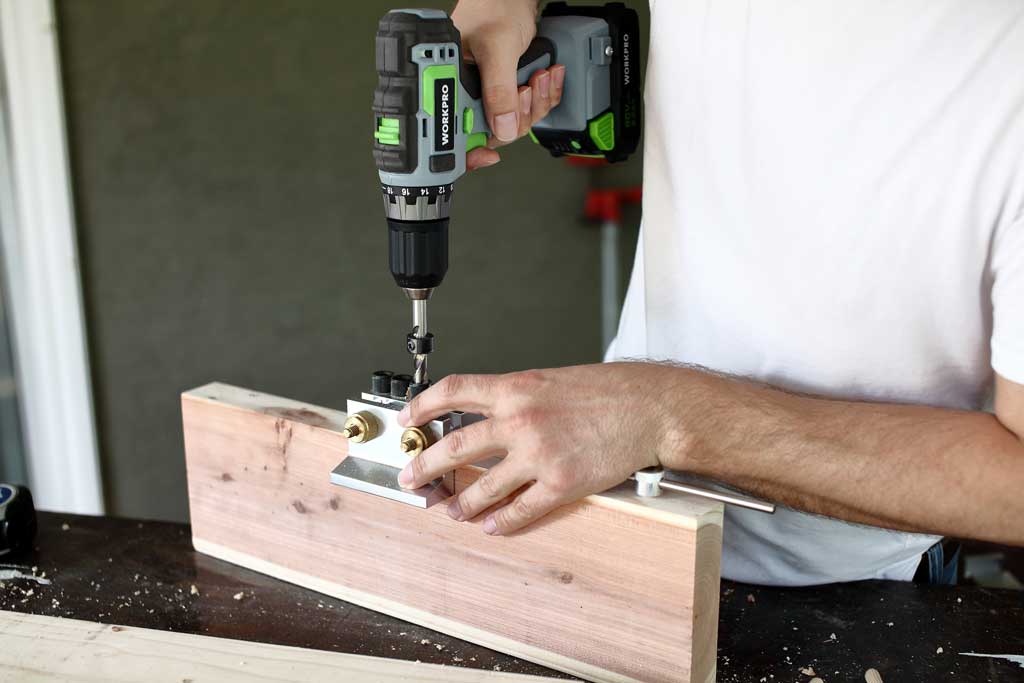 drilling dowel holes
