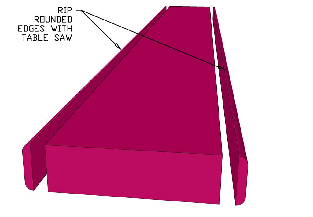 ripping rounded edges on boards