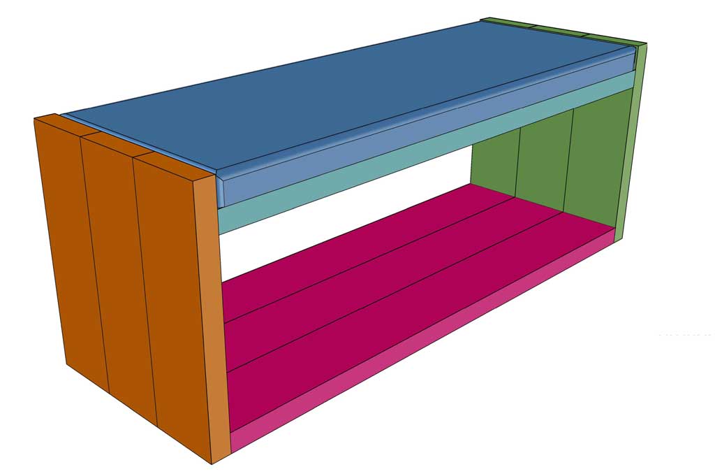 DIY Bench with Fabric Seat