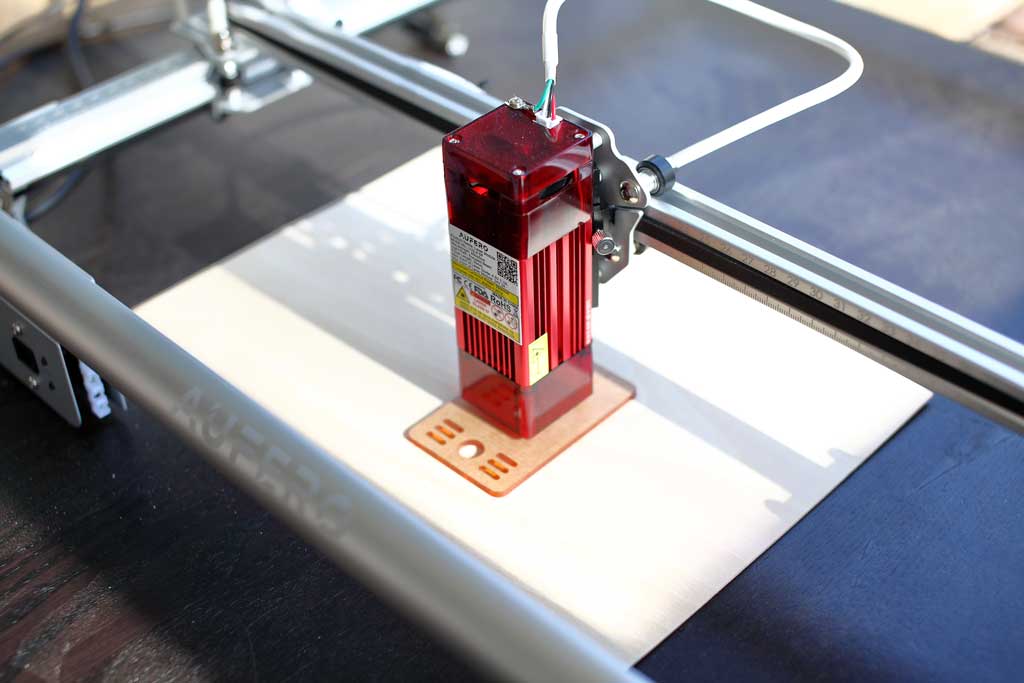 adjusting laser module for DIY candle Holder with Aufero Laser 2