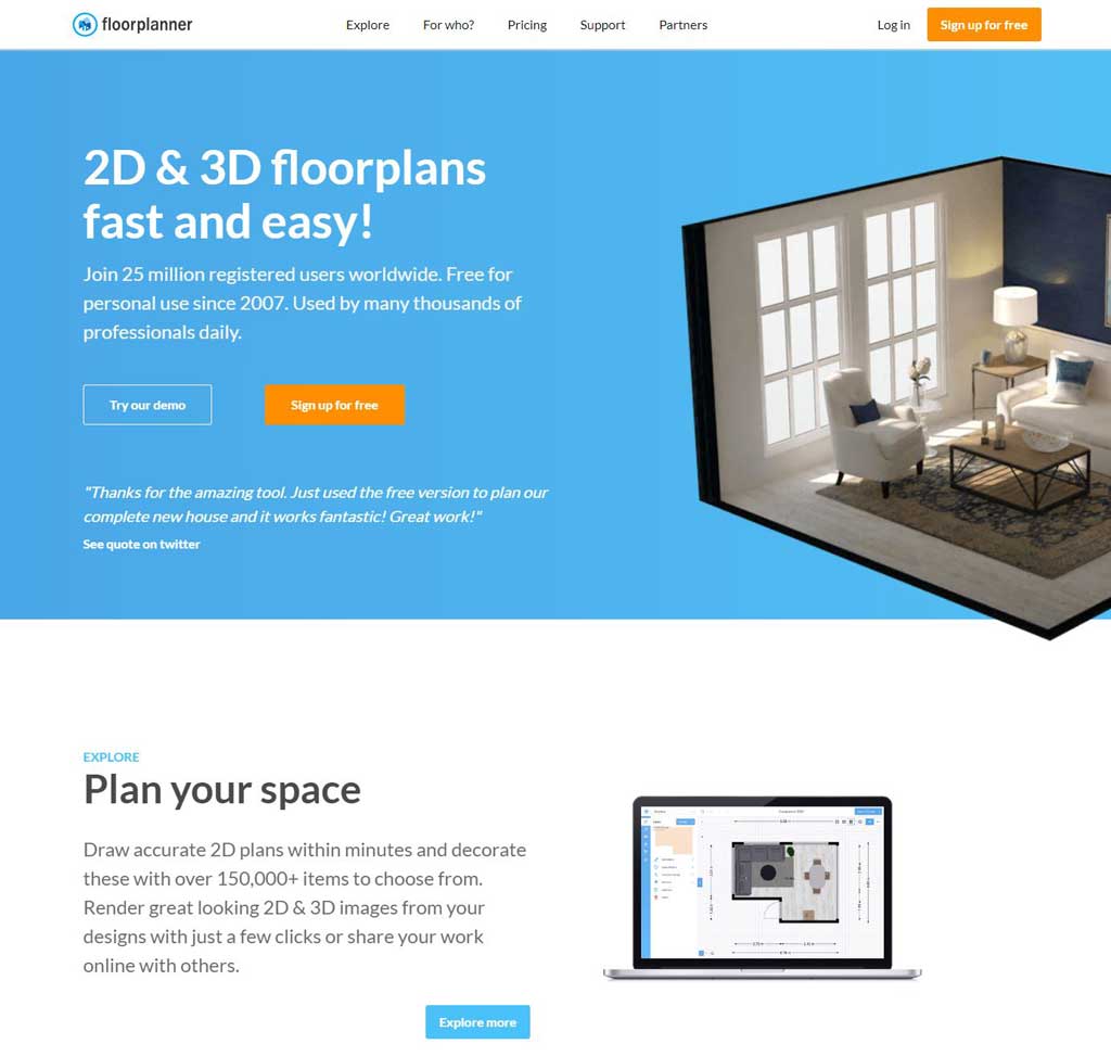 Floor Planner website picture