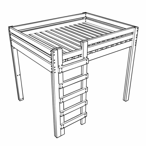 DIY Queen Size Loft Bed