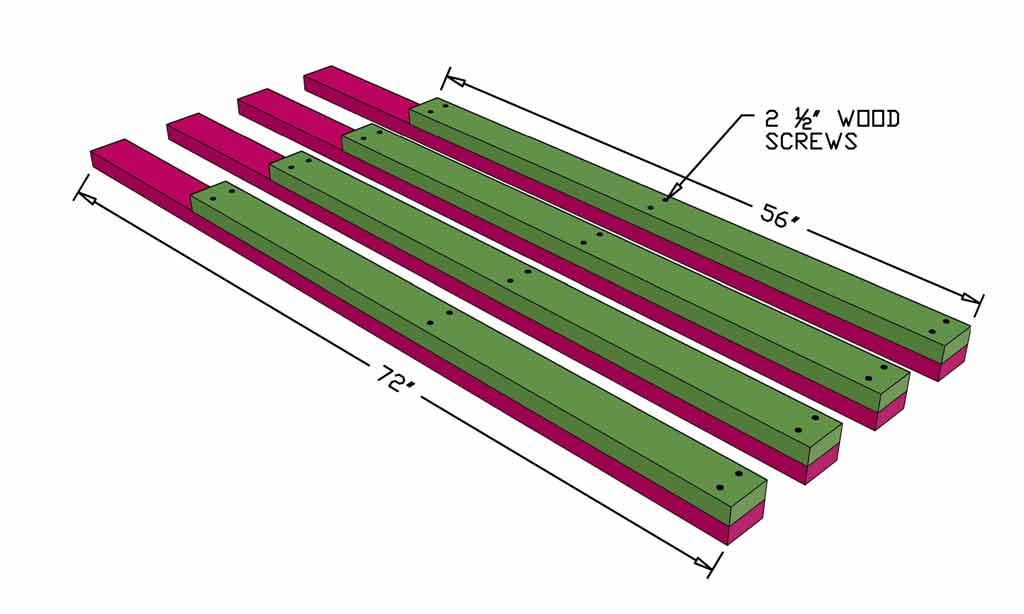 making legs for queen size loft bed