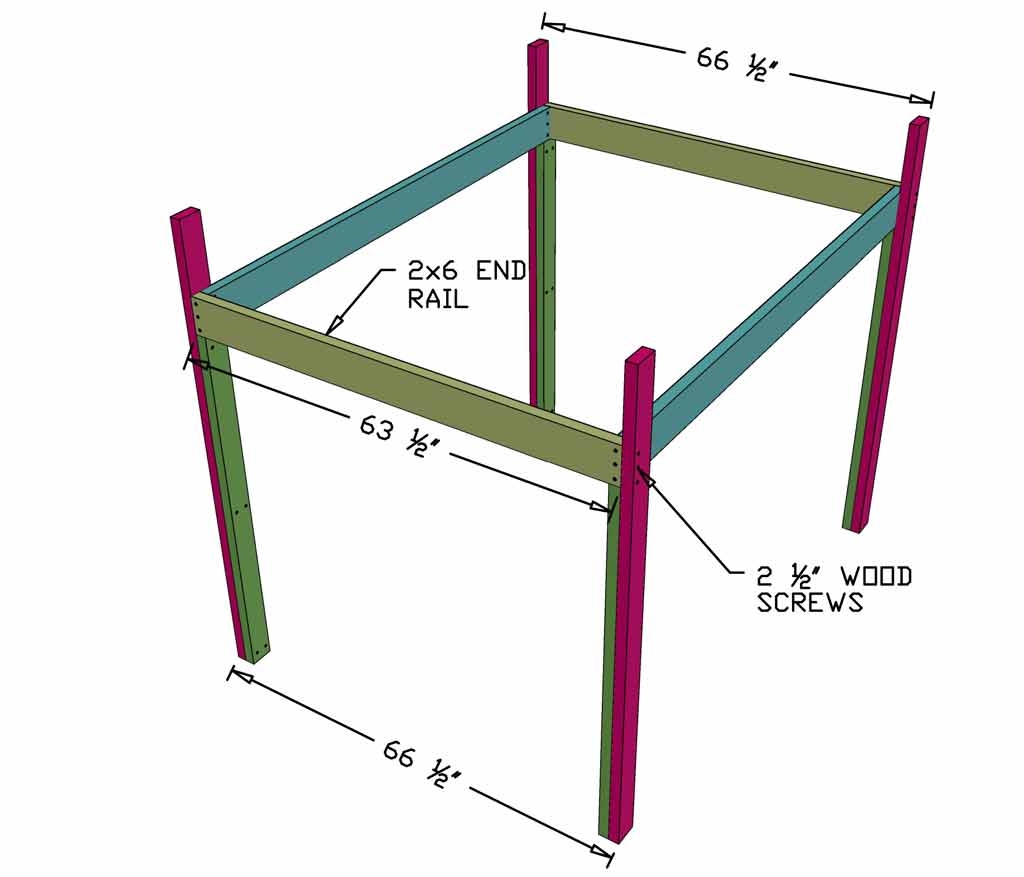 attaching end rails for loft bed