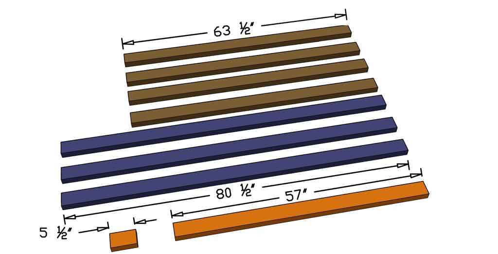 cutting boards for DIY Queen Size Loft Bed