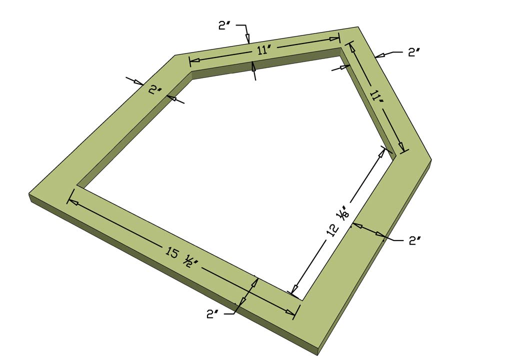 cutting out the front piece for the DIY Dog house