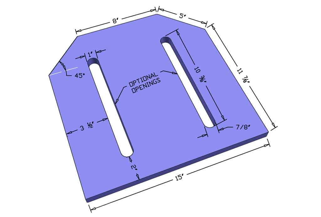 cutting out the door for the DIY Indoor Dog House