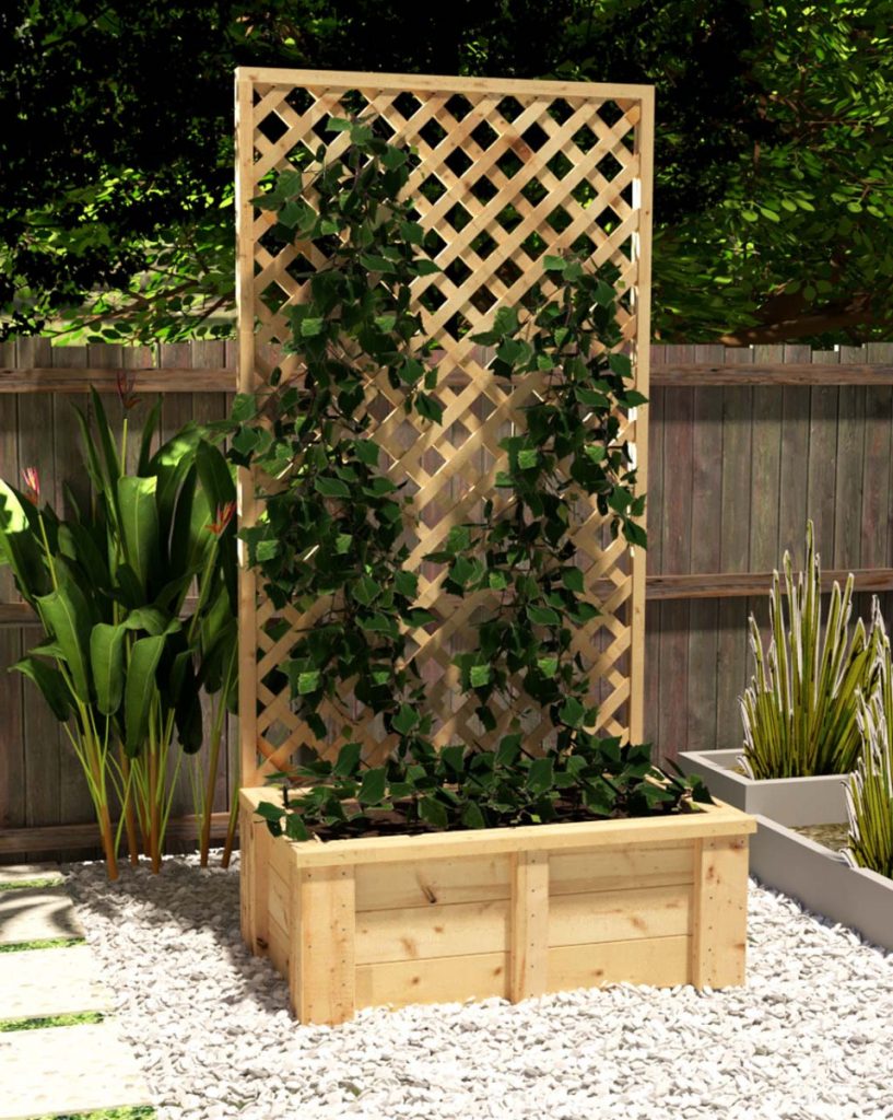 DIY Planter Box with Trellis