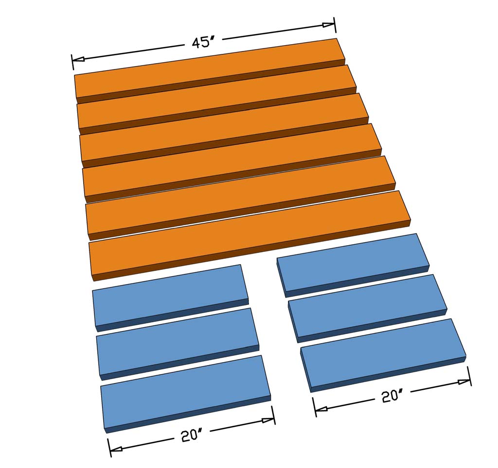 cut boards for the diy planter box