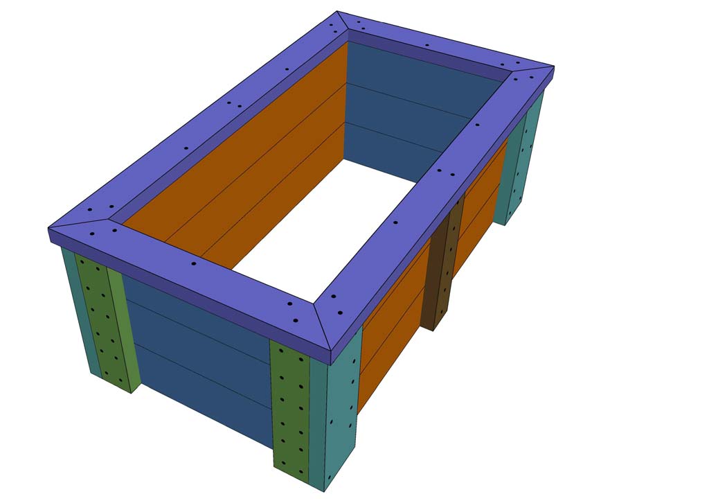 attaching trim on top of planter box