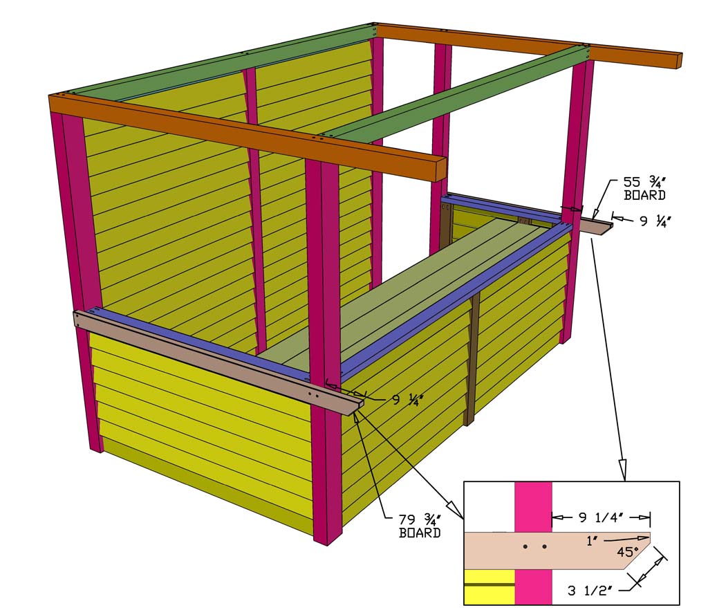 table support boards for outdoor bar