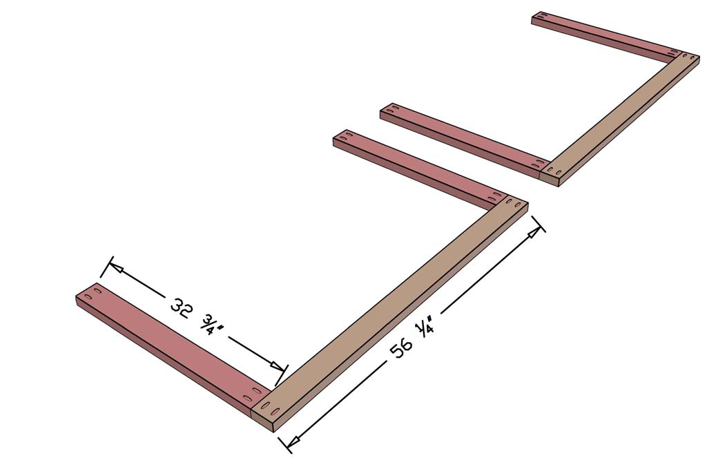 front panel framing for diy bar