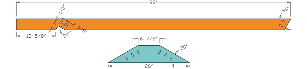 cutting lumber for trusses of outdoor bar