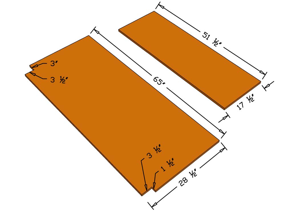 cutting plywood for a loft bed desk