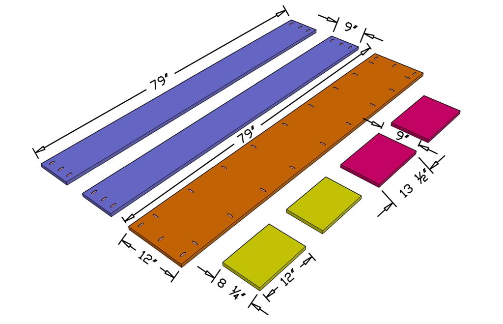 cutting boards for diy loft bed