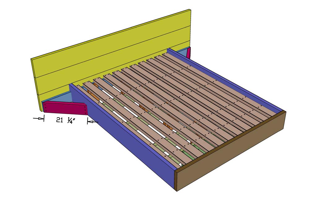 building a shelf for floating bed