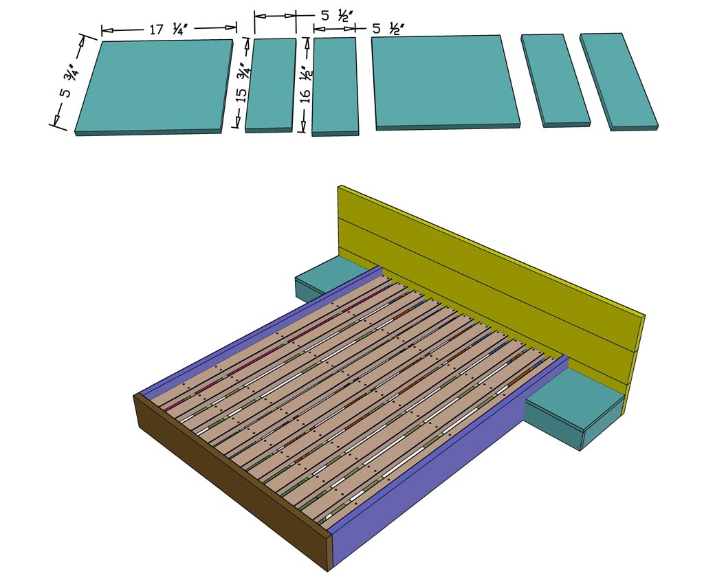 building a shelf for floating bed