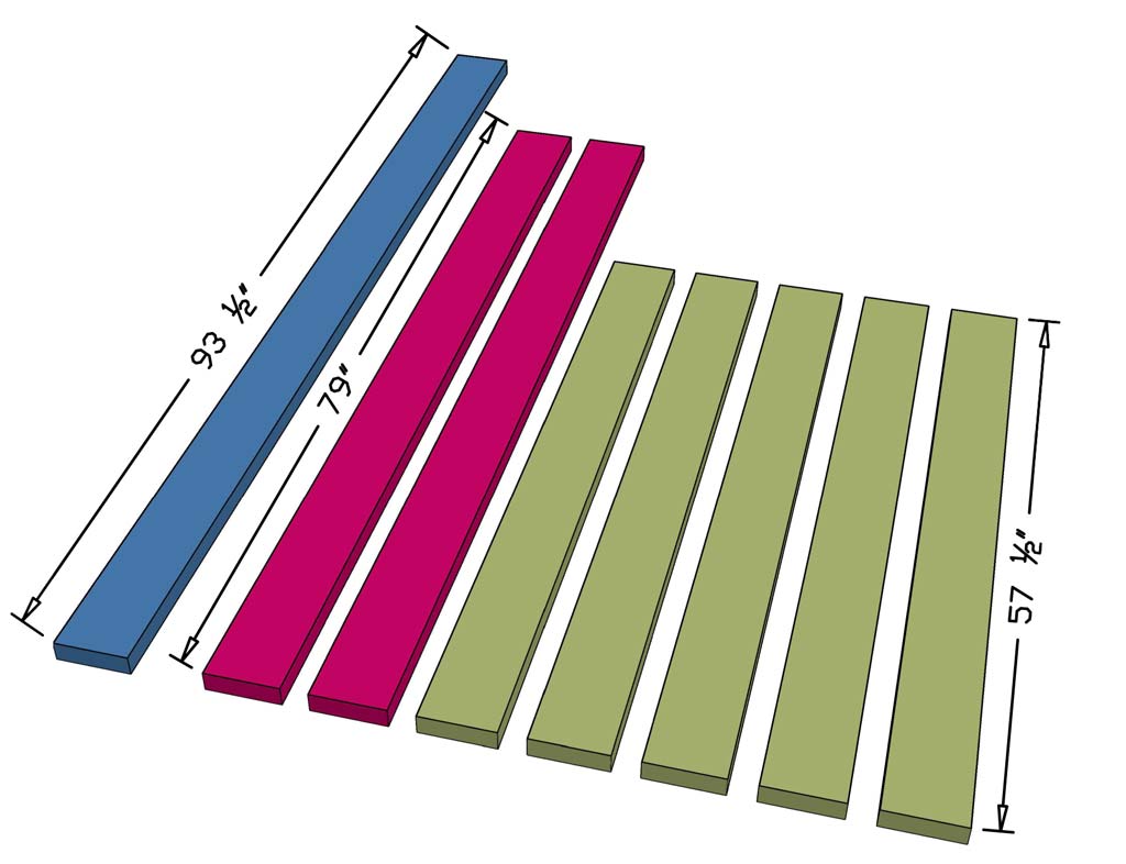cutting boards for DIY Floating bed