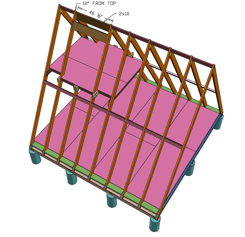 building a loft for an A-Frame House
