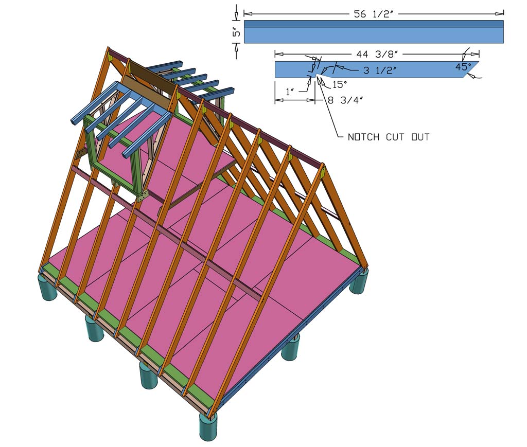 attaching roof to dormers of an A-Frame House