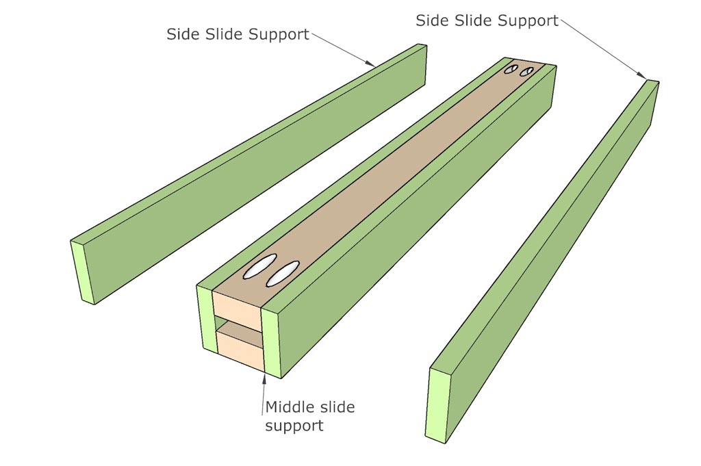 building slide supports for kitchen cabinets