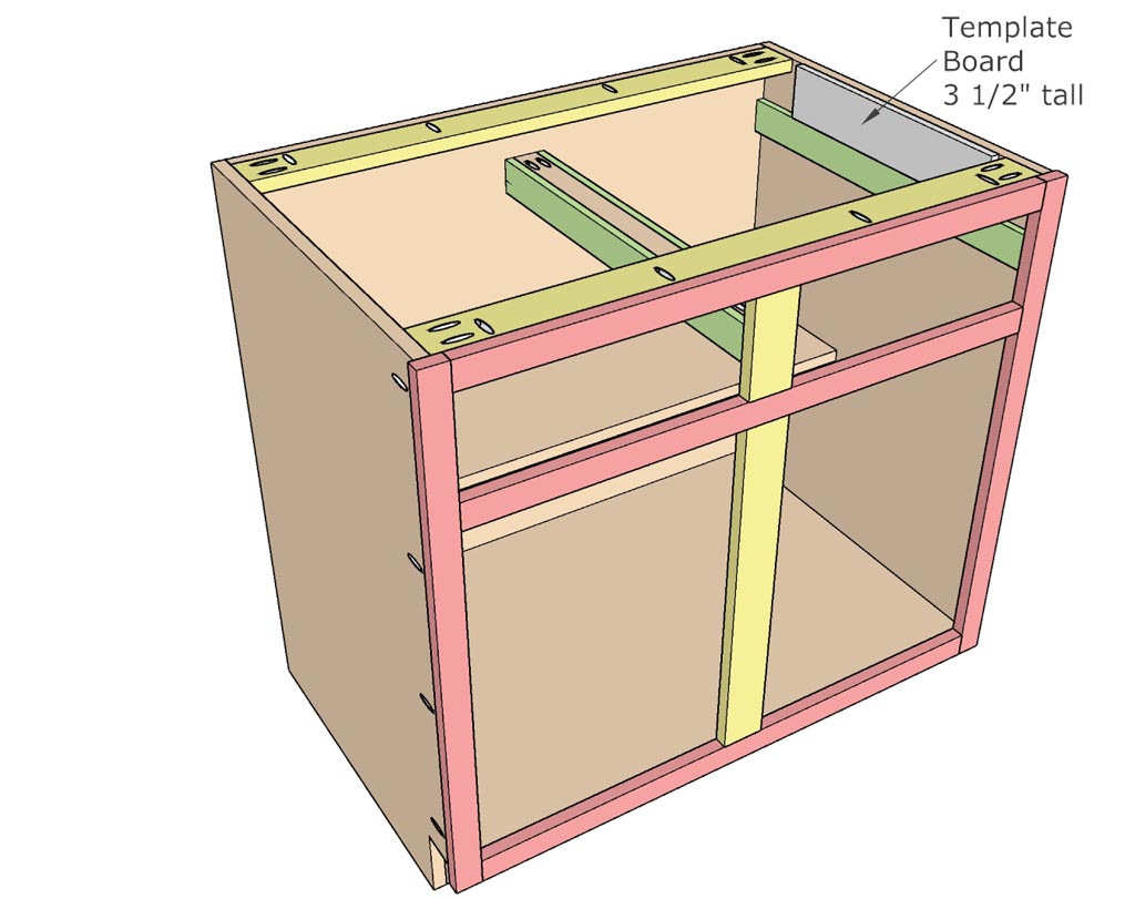 adding slide support for kitchen cabinets