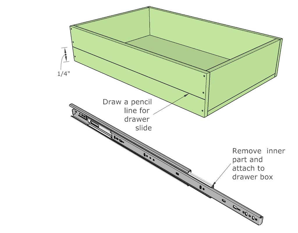 installing slides for kitchen cabinet boxes