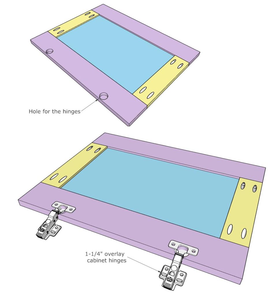 installing kitchen door cabinet hinges for DIY Kitchen Cabinets 36"