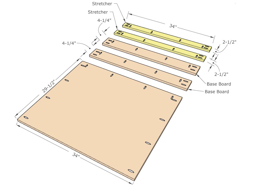 cutting plywood boards for DIY Kitchen Cabinets 36"
