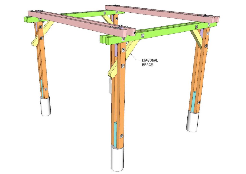 installing rafters on DIY Pergola
