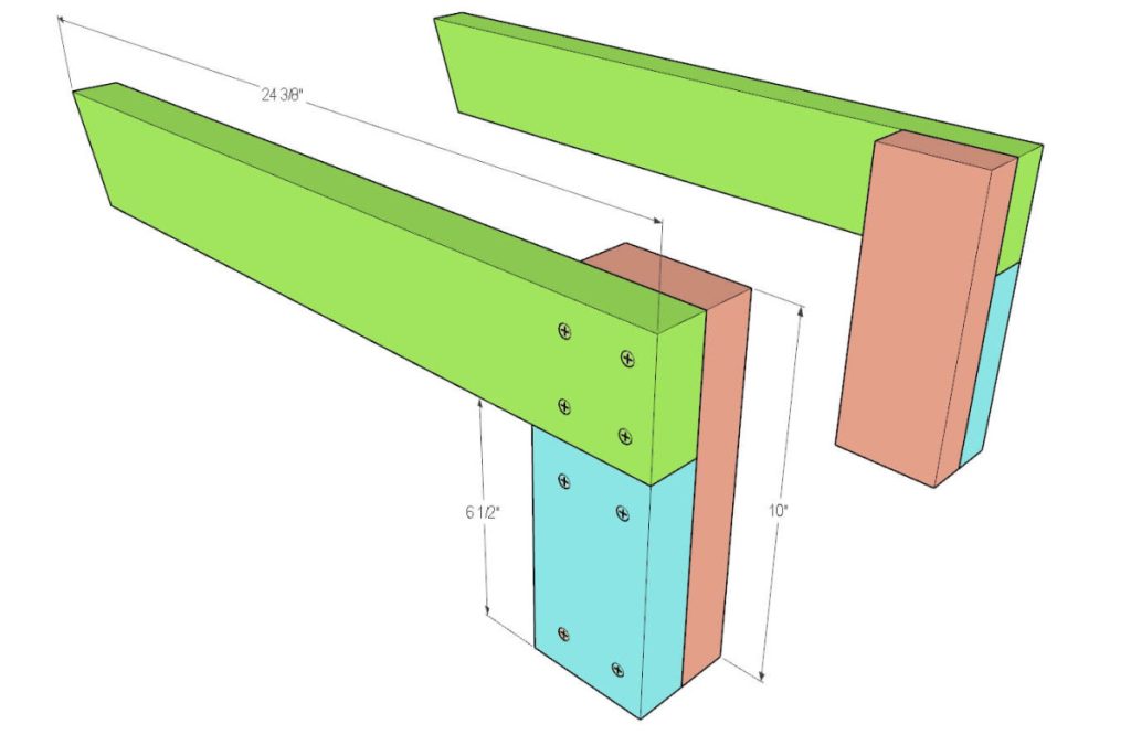 building armrest support for DIY Swing Bench